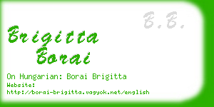 brigitta borai business card